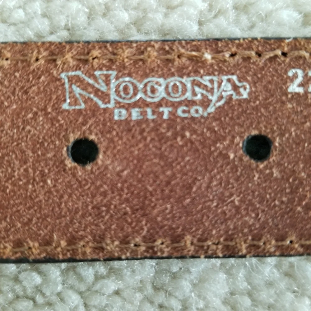 Nocona Kid's Rhinestone and Concho Leather Cow Hair Belt Size 22